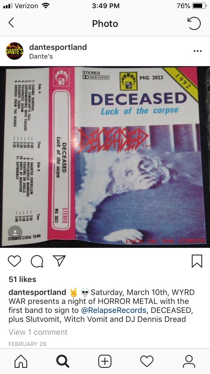 Dante’s has underground tunnels & some telling photos on their IG.
