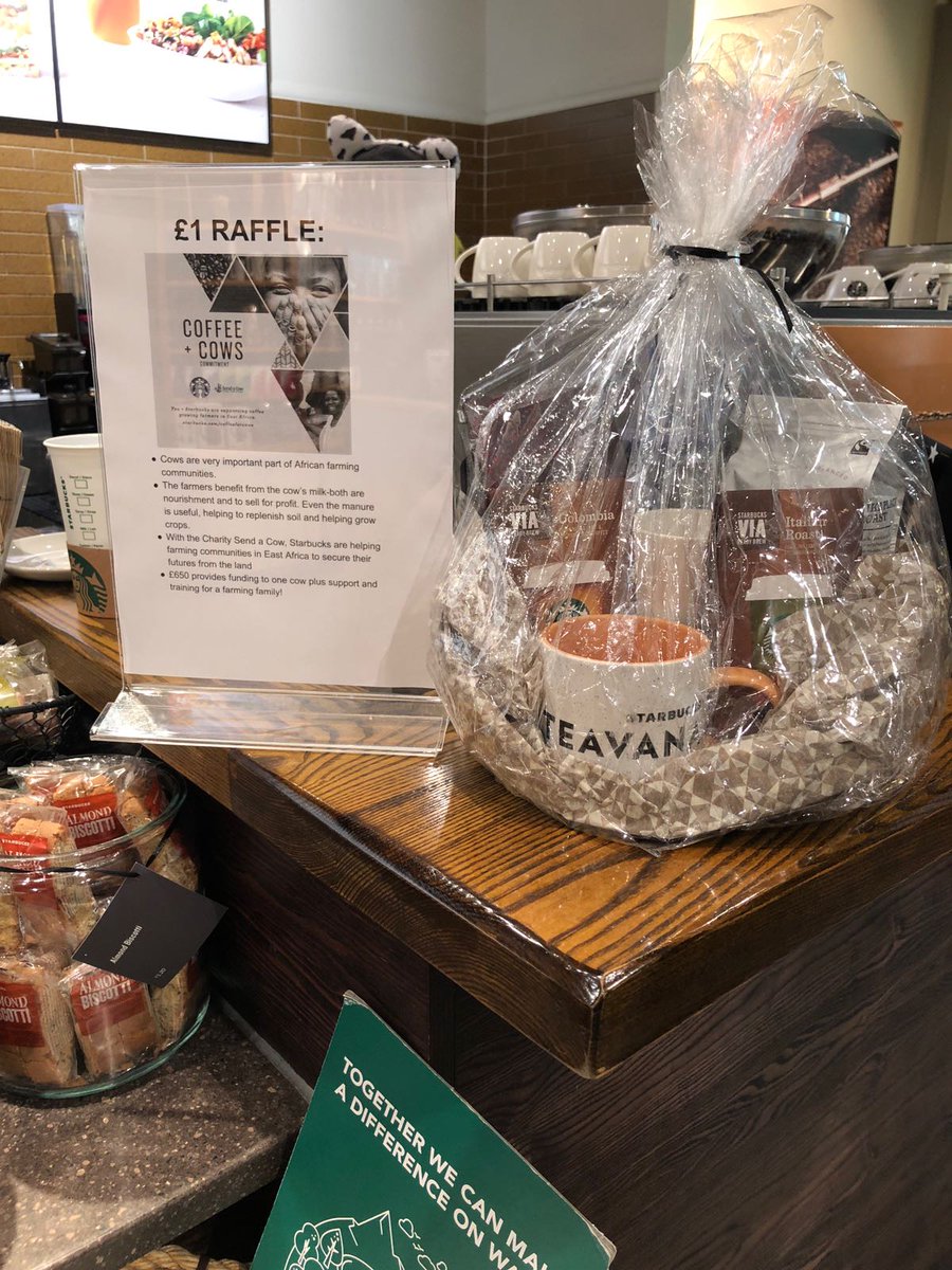 Basildon are supporting send a cow pop down we have a great raffle, colour a cow for your children and our Nicole will be singing live in store. #starbucksuk #starbucksnews