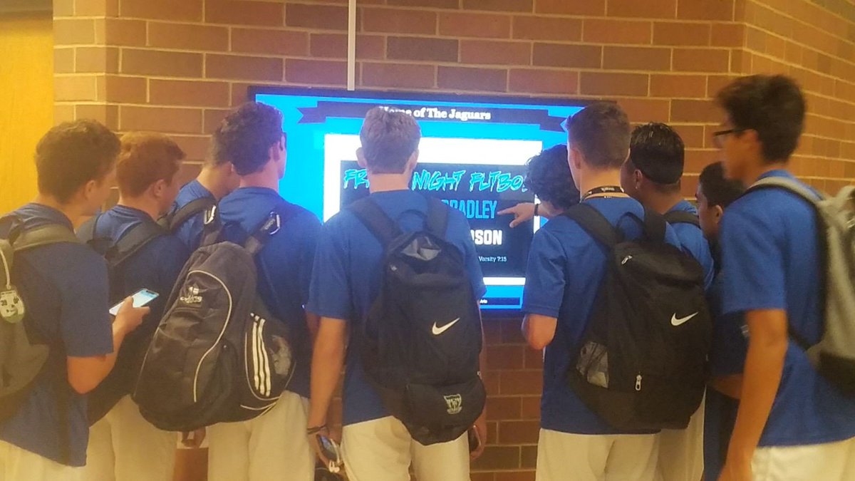 WallOfFameVS's tweet image. Check out our latest install! The soccer team from @BradleyHS enjoyed looking through all the exciting content their school&apos;s sign has to offer #WallofFame #Bradley #HallofFame #Athletic