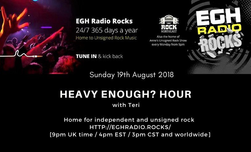 <Sunday 19th August>
#TuneIn to #HeavyEnough?Hour <a href="/EGHRocks/">KingWan</a> #radio 9pmUK. 1pmPST everywhere, can't be missed
⇒eghradio.rocks/player_stream/
awesome new music from
<a href="/GraupelJapan/">Graupel</a>
<a href="/B_W_Chemistry/">BlackWaterChemistry</a>
<a href="/reclaimeruk/">𝙍𝙀𝘾𝙇𝘼𝙄𝙈𝙀𝙍</a>
<a href="/blackcoastuk/">Black Coast</a>
@Lifeline_CA
#NewMusicAlert #EGHRocks
Info:facebook.com/HeavyEnoughHou…