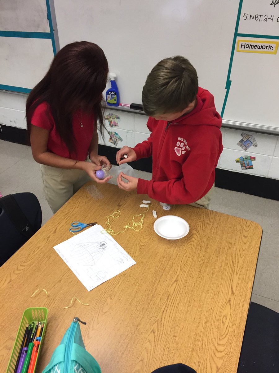 mrscramblitt's tweet photo. How do you modify the speed of a failing object? Build a parachute egg drop, of course!! https://t.co/tz5A8d5WAF