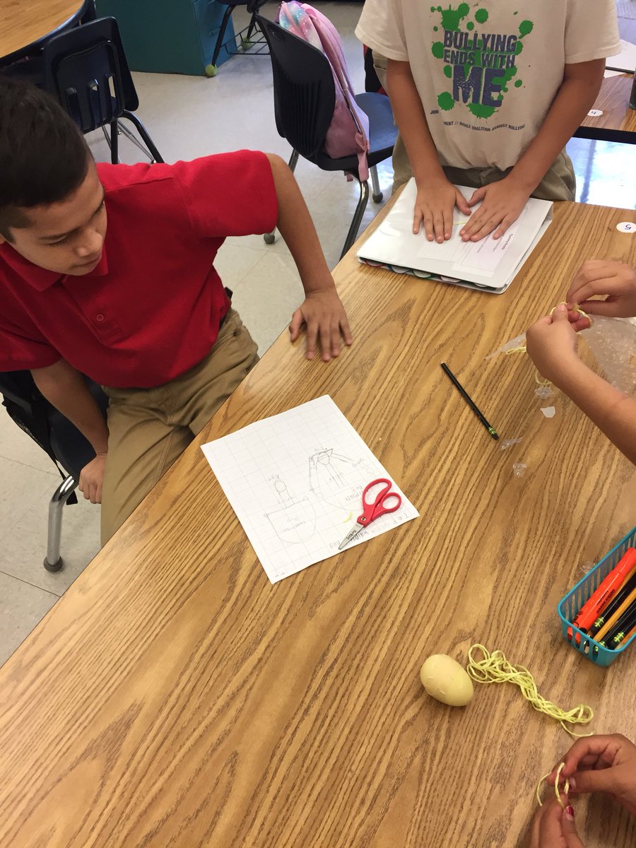 mrscramblitt's tweet photo. How do you modify the speed of a failing object? Build a parachute egg drop, of course!! https://t.co/tz5A8d5WAF
