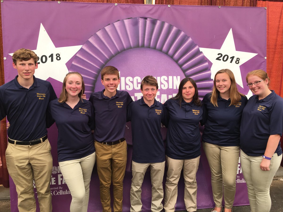 denmarkffa's tweet photo. These 7 members had a blast playing in the #wiffa honors band at the @wistatefair this past weekend! #denmarkpride https://t.co/ogMCAFBnVv