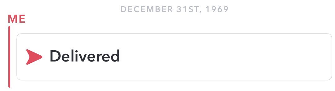 ahseekenweeno1's tweet photo. So apparently I sent a Snapchat on December 31, 1969 today ???? This photo was taken today. I have so many questions. 😂  @Snapchat @Snap https://t.co/XzU4RwNNBD