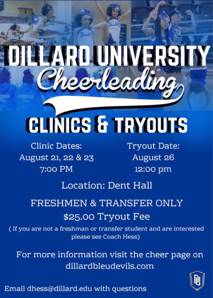 Jaydaah_'s tweet photo. Are you ready DU ?
Classes start Monday & Cheer Devil clinics start TUESDAY !!
Hope everyone has been stretching , working on motions & jumps !
See you there!!!!
๐ Technique is very important!๐ฟ
#DU22 #DU21 #DU20 #DU19 #CheerDevils #DillardUniversity https://t.co/HaOreo3Nf0