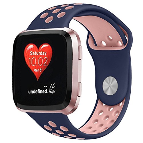 EvolutionStore5's tweet image. For Fitbit Versa Band Strap Sport Fitness Soft Silicone Elegant Large Blue/Pink : ebay.com/itm/1427946520…