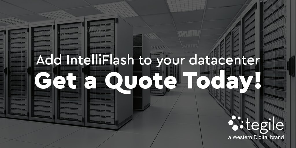 Tegile's tweet image. Find a solution to enhance your business performance and have your #datacenter running at the #speedofmemory. Call today for pricing and to get the right storage hardware for your needs! Go here for information on receiving a quote - tgl.li/o-getprice
