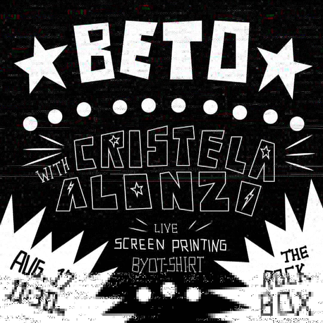 burntnopaltx's tweet photo. WUTTT --- @betoorourke, @cristela9, AND #SNAKEHAWKPRESS?!!
*
COME OUT TO THE @therockboxsatx AT 11:30 TO HEAR WHAT HIS PLANS ARE FOR THE FUTURE OF TX!!! --- LIVE SCREEN PRINTING --- BYOTEE -- BRAND NEW PRINTS --- A PORTION OF ALL SALES WILL GO DIRECTLY TO THE BETO CAMPAIGN https://t.co/Ph8iqyikxJ