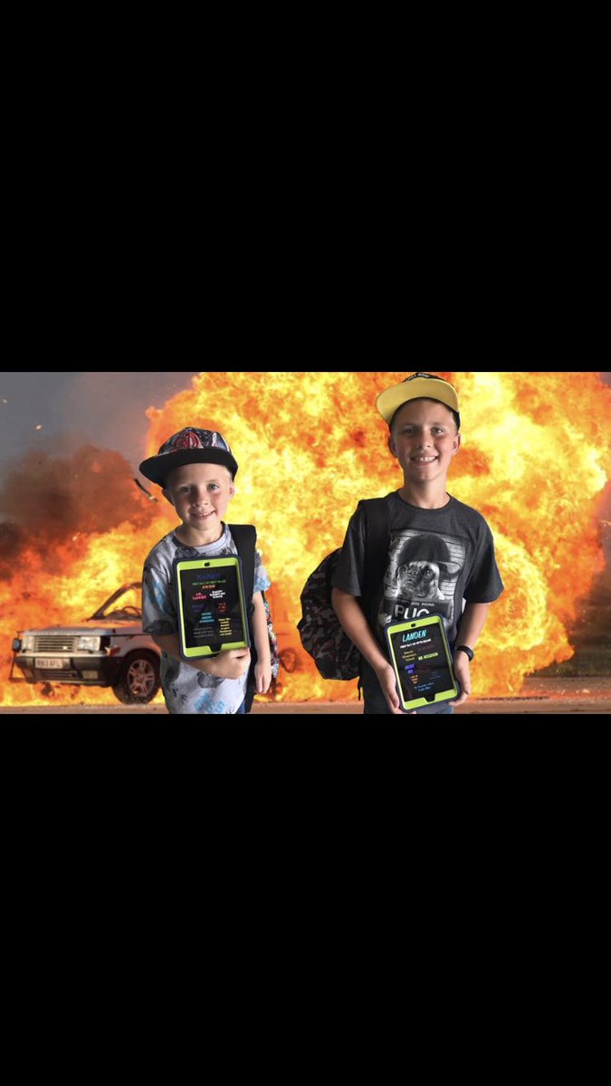 My cousin’s wife wanted him to take back-to-school pictures of his kids and so he took matters into his own hands! He didn’t disappoint!