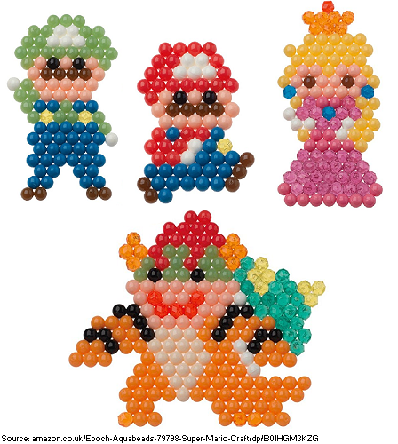 Supper Mario Broth on X: Official Aquabeads designs of Mario