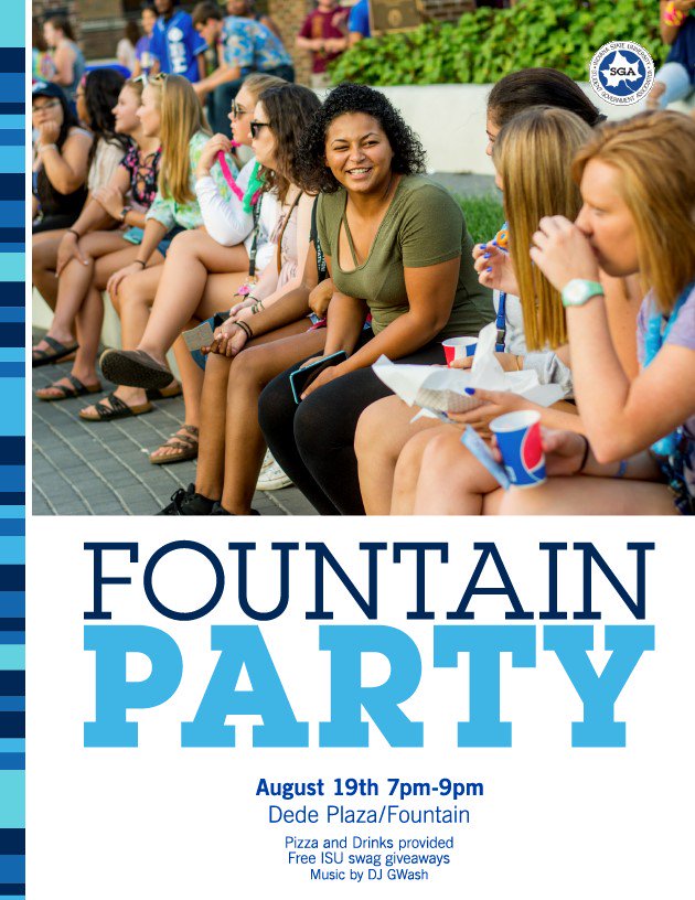 IndStateDSA's tweet image. It’s like a welcome party and a reunion – all in one! Sunday Aug 19, 7pm @ the Fountain