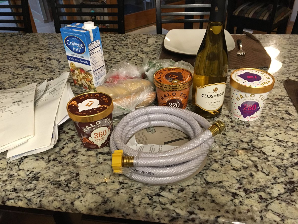 brutusolds's tweet photo. Where can you get a garden hose ice cream prescriptions and a bottle of wine ....@thewalmart 🍦🍷 https://t.co/oNL4rpmufc