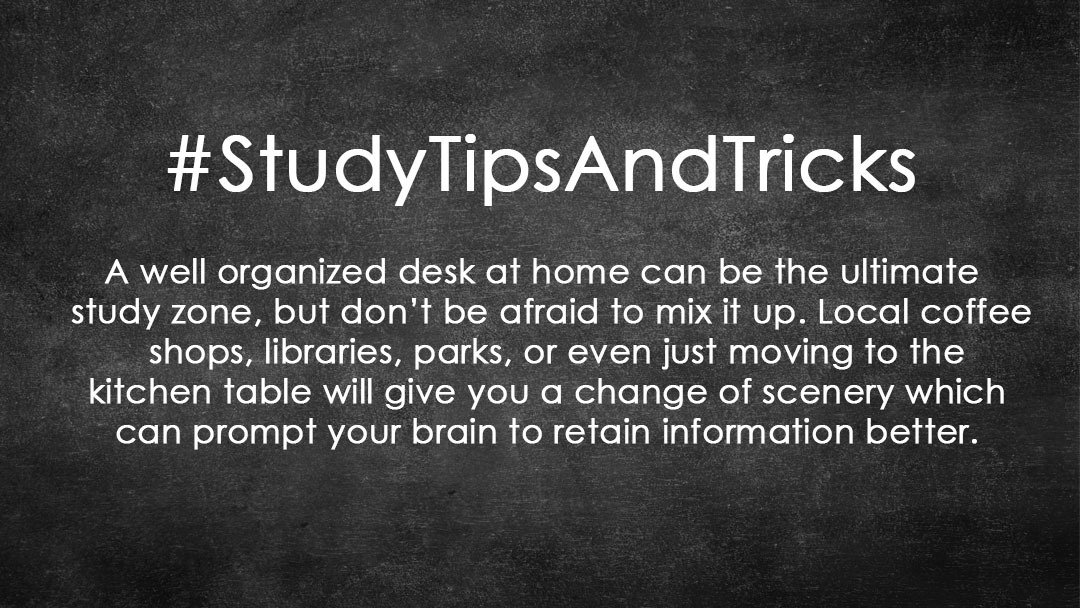 westcoastui's tweet image. #StudyTipsAndTricks: Have Multiple &quot;Study Zones&quot;
#BackToSchool