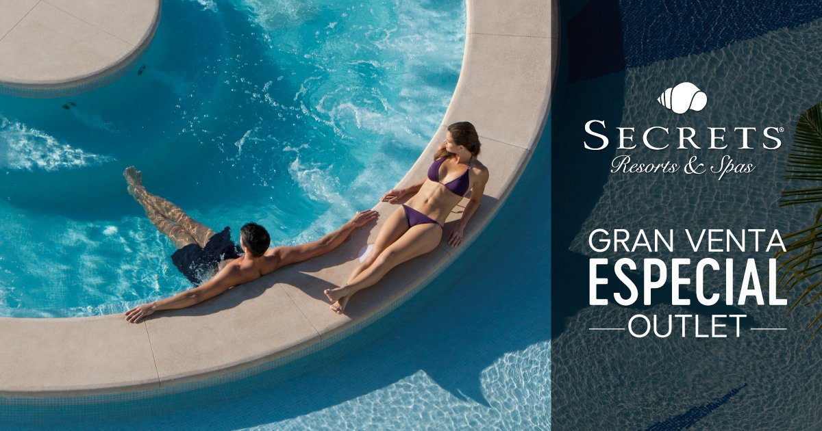 ¡Disfrute descuentos especiales de #hotel con nuestra #GranVentaEspecial Outlet de #SecretsResorts &amp; Spas! 
bit.ly/SecretsVentaOu… | 01800 017 3273

* Reserve entre el 16 y 24 de agosto, 2018.