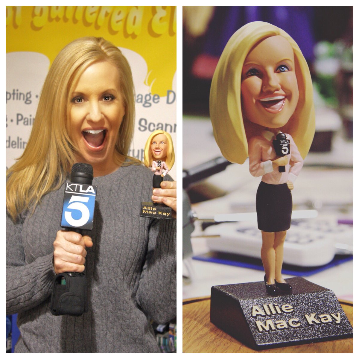 Allie Mac Kay On Twitter Tbt When A Company Makes You Into A Bobble Head Still Jealous Of Her Consistently Great Hair Days