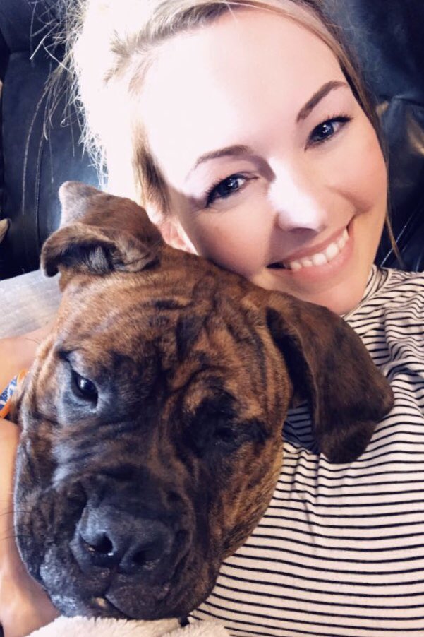 LOTPCasey's tweet photo. Apparently, I’m a pillow🌷#tulip #bullmastiff #mycuddlebuddy https://t.co/1mJDoriswh