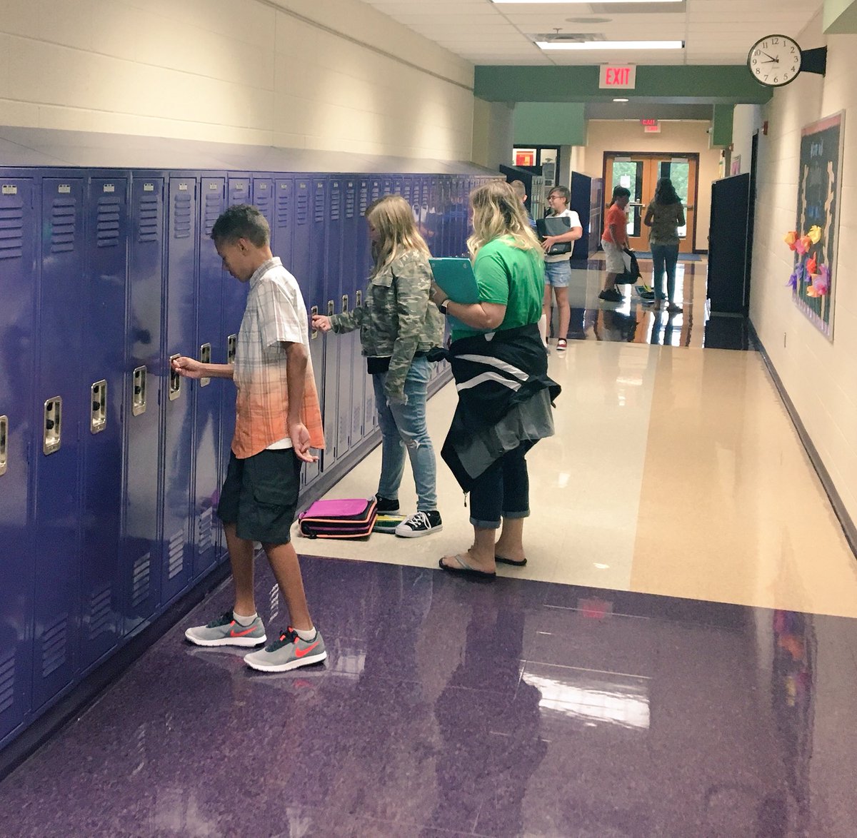 First full day of school with all students is in the books! #firstdayassemblychallenges #lockers #settingexpectations #tbw