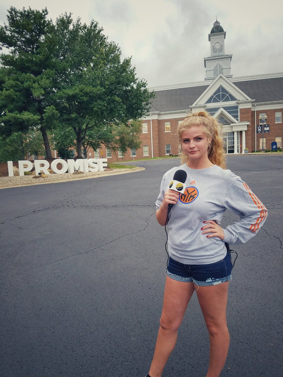 KaitMarieox's tweet photo. At the LeBron James I Promise school in Akron, Ohio filming a video about who's really funding this place. Hint: it's not LeBron James. https://t.co/qrIvyJ5sDF