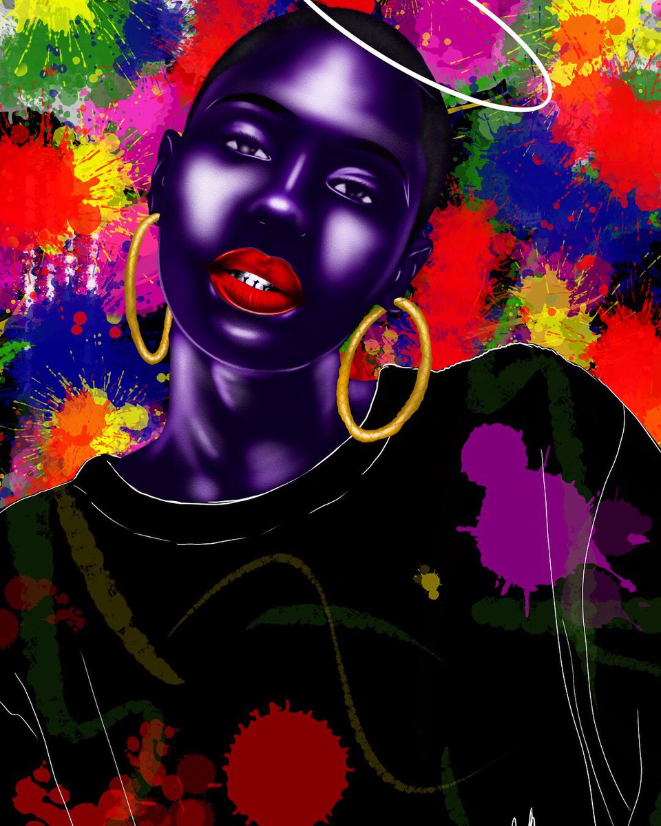 BOLD and BEAUTIFUL..  MADE BY 🇬🇭 JOLLOF.@iamwindela by @andy_bankz #africanqueen #blackqueen #melanin #africanlove #artist #newyorkartist #newart #newartwork #newyorkartgallery #blackloveart #blackart #blackartist #melanin #melaninqueen