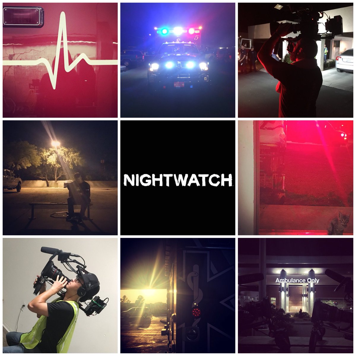 AleccBracero's tweet photo. This past summer was a wild ride. From Tucson to Baton Rouge, we got to tag along with exceptional paramedics and film them saving lives. Two hours til the premiere of Nightwatch Nation! Check it out on A&amp;E!

#NightwatchNation #AETV #44Blue #DickWolf #Producer https://t.co/7xWOn9Mh4b