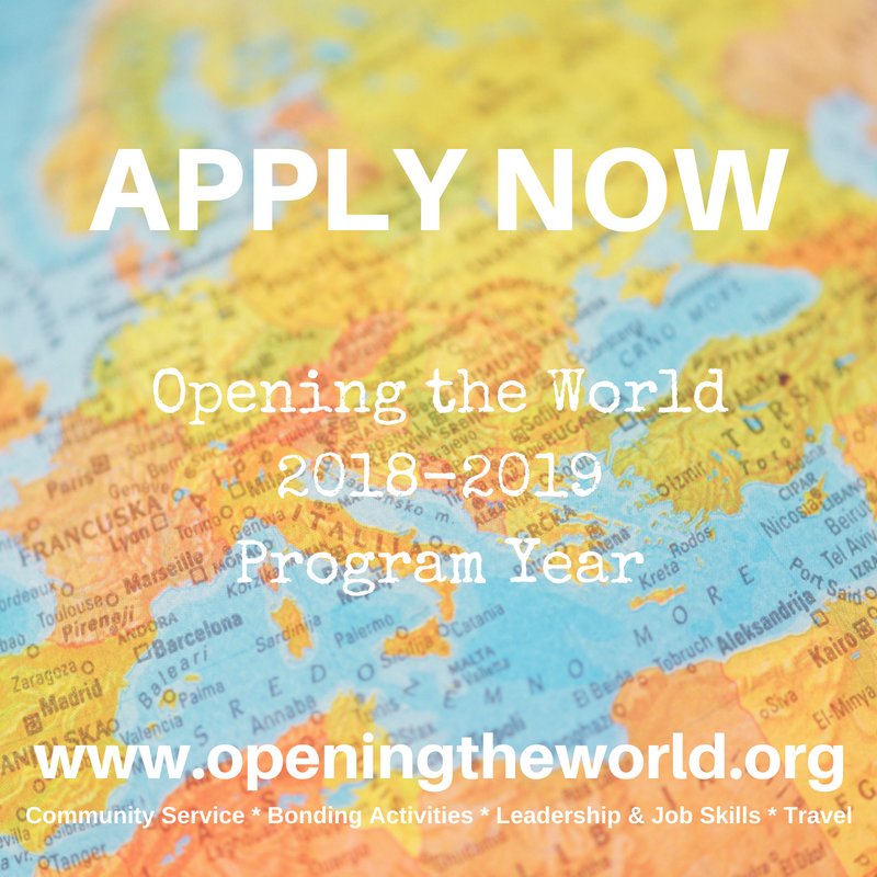 open_ngtheworld's tweet photo. Email completed applications to info@openingtheworld.org or deliver them in person by 5:00 p.m. on Friday, September 7th. https://t.co/l7NrfwBq2e https://t.co/bz2Wxq9uSk