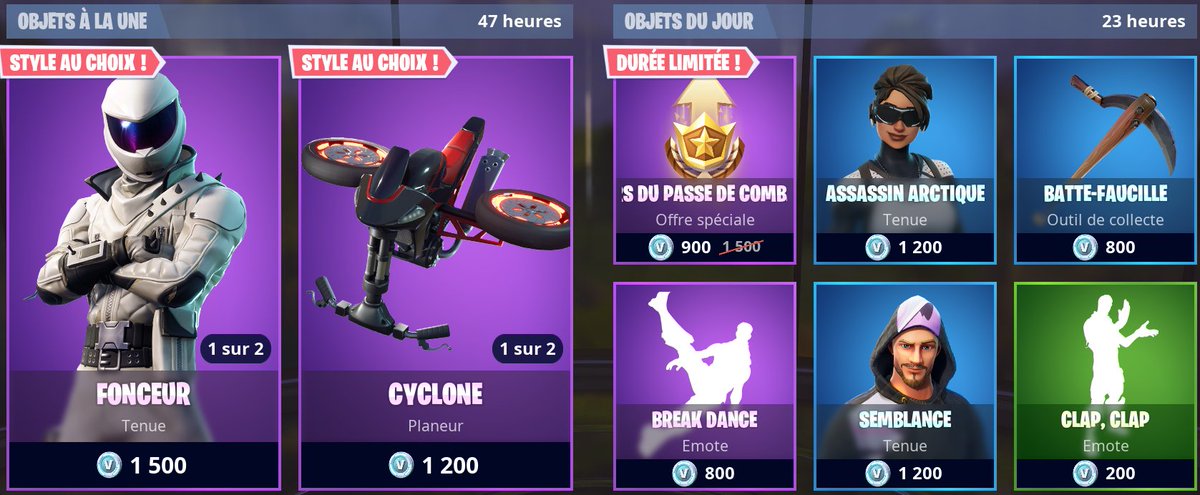 Boutique fortnite 5 aout