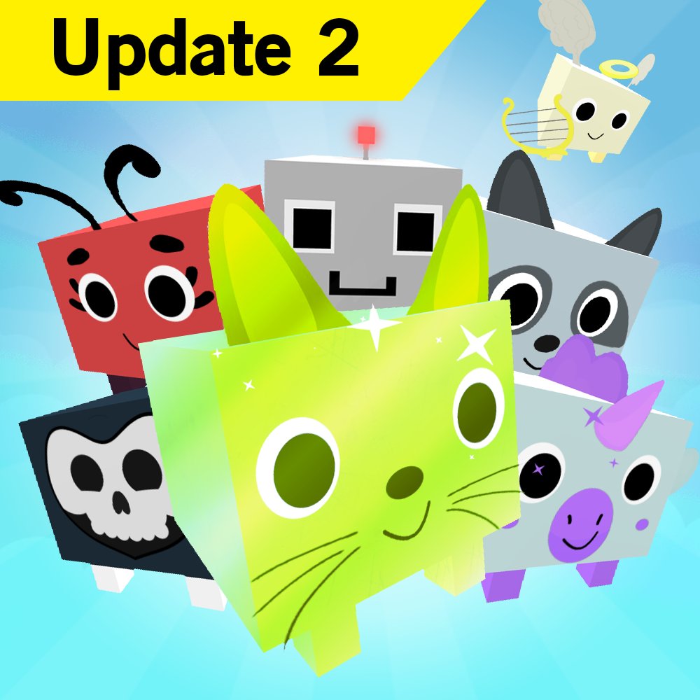 Big Games On Twitter Update 2 For Pet Simulator Is Out Includes Trading Gold Pets Convert 10 Of The Same Pet To A Golden One Upgrades - roblox update changelog 2018