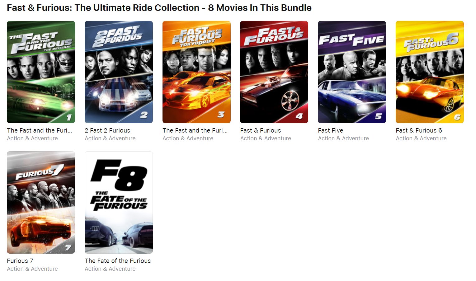 Wario64 On Twitter Fast Furious The Ultimate Ride Collection Is 49 99 On Itunes Https T Co 0m0hbcvirh