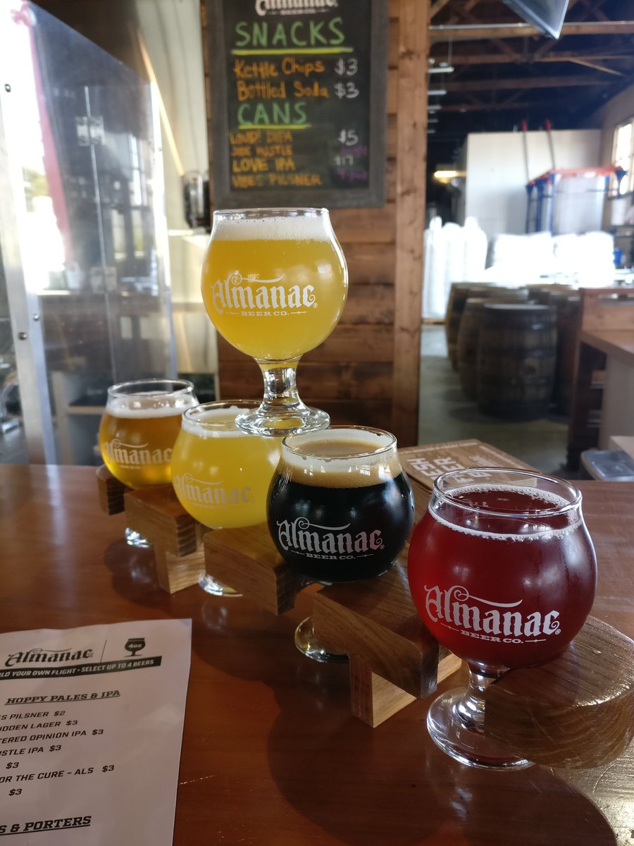 2HatsBrew's tweet photo. Let's keep this train rolling...
This morning, started at
@factionbrewing (Nyx!!)
They walked to 
@AlmanacBeer Alameda, (Love DDH) and brought it home with 
@localbrewingco (Comfortably Rum)

#SFBeer #Beer #BeerTourism https://t.co/E9ZYUoVTPg