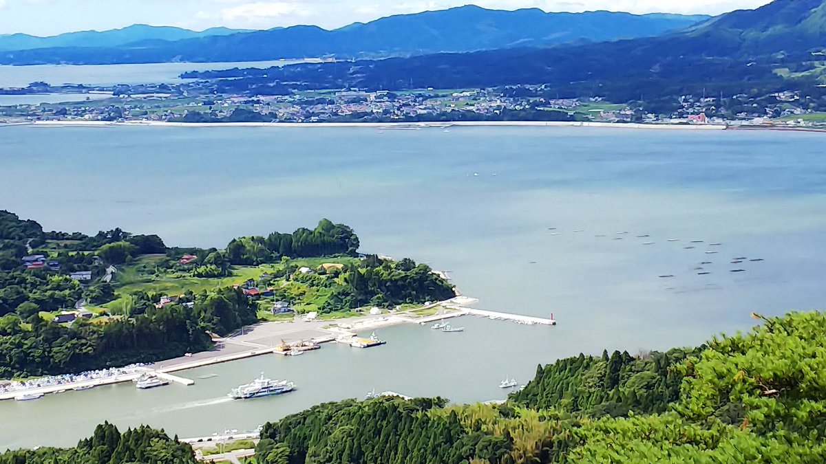 気仙沼の大島、良い天気ですが、風が強い！