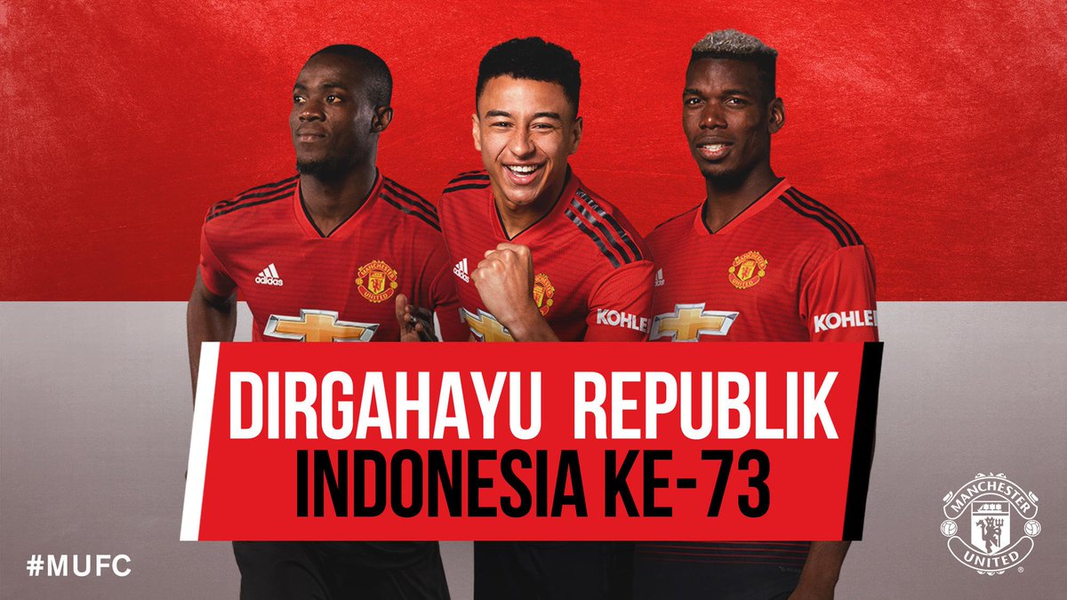 ManUtd_ID's tweet photo. Selamat Hari Kemerdekaan yang ke-73 untuk Indonesia. Semoga tetap bersatu dengan semangat Merah-Putih.

#HariMerdeka #Merdeka #DirgahayuRI
#MUFC https://t.co/ntFqbBERkm