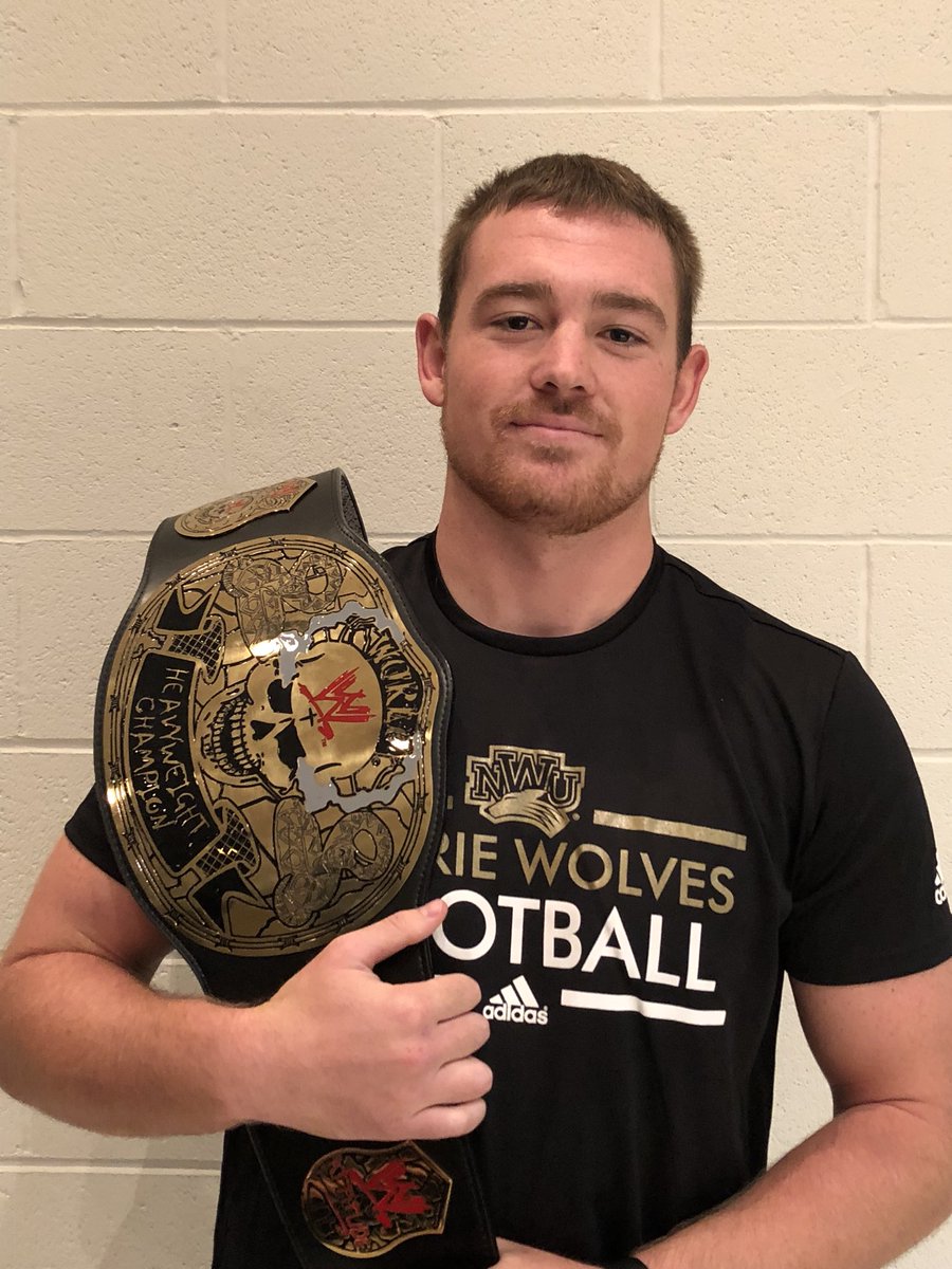 CoachCrume's tweet photo. #TBL belt for turnover #17 of fall camp @angeleauissmart @AndrewKammerze1 #stripandscoop https://t.co/K1oR1SsMjU