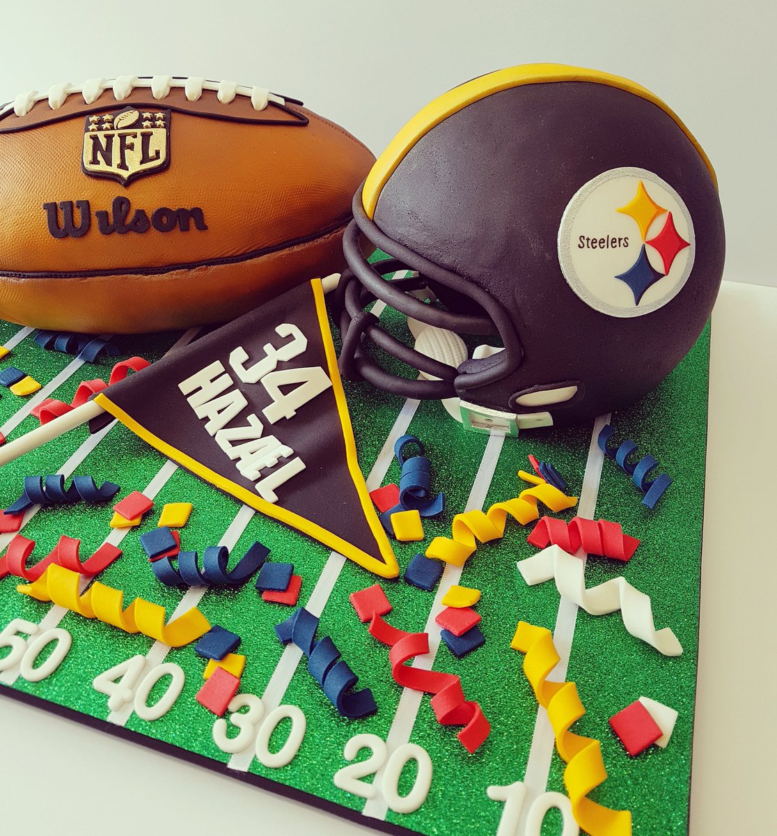 creacionesladyb's tweet photo. The game of life is a lot like football.

#nflcake #nfl #steelers #steelerscake #gosteelers #wilson #footballgames #satinice #creacionesladybug https://t.co/xTpLhtpE0S
