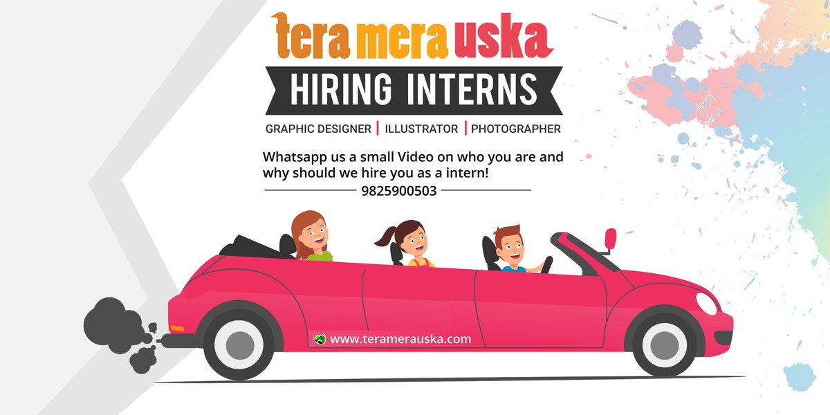 teramerauska's tweet image. teramerauska hiring interns
Graphic Designer, Illustrator, Photographer

Whatsapp us a small video on who you are and why should we hire you as a intern!
Whatsapp - 9825900503
#DigitalMarketingStrategies #DigitalMarketingServices #IAmdavad #Branding #DigitalIndia #digital #india