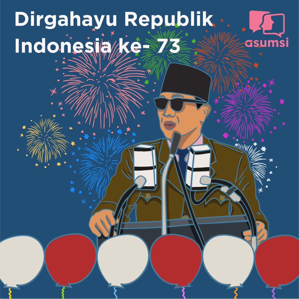 AsumsiEn's tweet photo. Happy 73rd independence day, Indonesia!

Wishing for a more prosperous and developed Indonesia!🇲🇨
#17an #Asumsi https://t.co/4Rrzui4LWJ