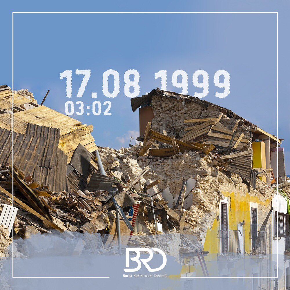 brdorgtr's tweet image. Rahmetle anıyoruz. #MarmaraDepremi #Unutmadık #BRD #BursaReklamcılarDerneği