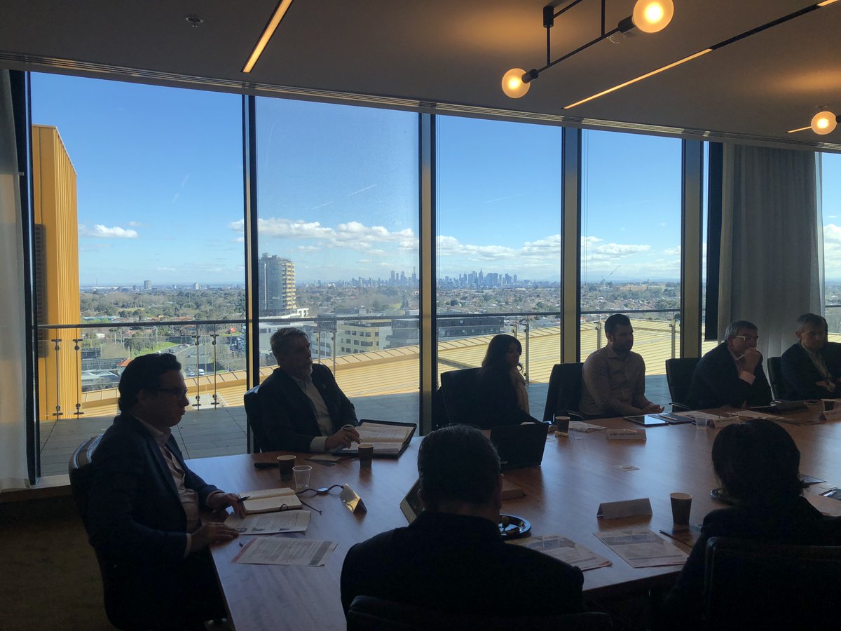 FBC_Australia's tweet photo. The Future of Resources Roundtable, with representatives from @RioTinto @aglenergy @anz @ISA_Board @MonashBusiness  @MonashMSDI @CSIROnews @Austrade @originenergy @WorleyParsons @pointadvisory @MarchmentHill @cityofmelbourne and many more! Do you have any questions for the table? https://t.co/yreHkxcMfv