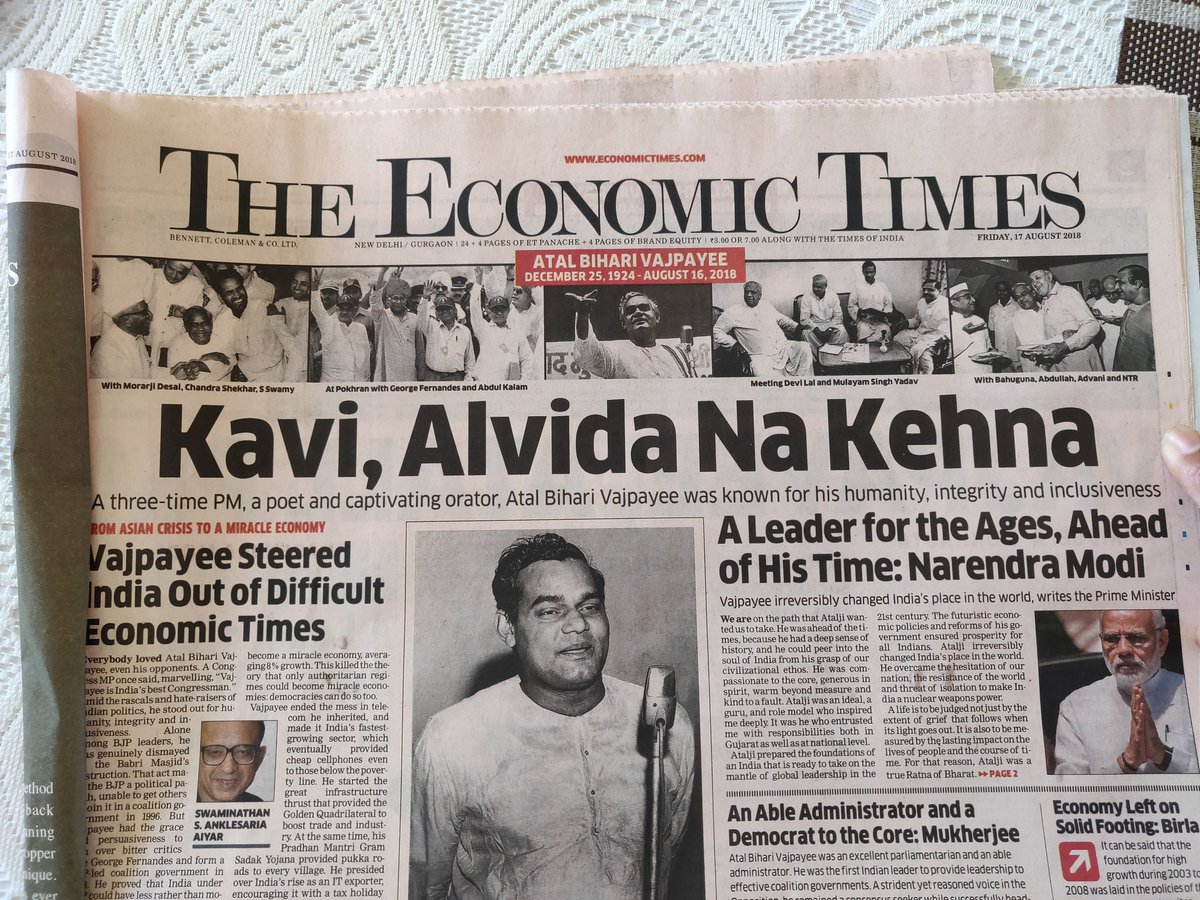 Superb headline for a superb man in my paper this morning!