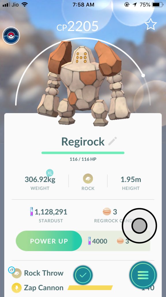 Regirock Iv Chart