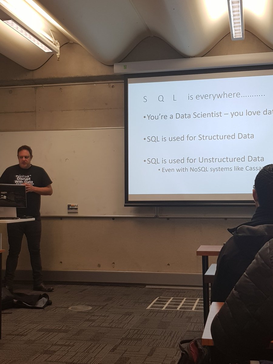 TheHybridDBA's tweet photo. Today I spoke to #DataScience students why they should use #SQL as well as #R and #Python when they #MakeStuffGo ( #DataOps )
It was great to interact with people thirsty for knowledge - they gave me an (unexpected but very appreciated) awesome gift.
Thanks @uuunmesh77
#DSSS https://t.co/LqKHkREZoP