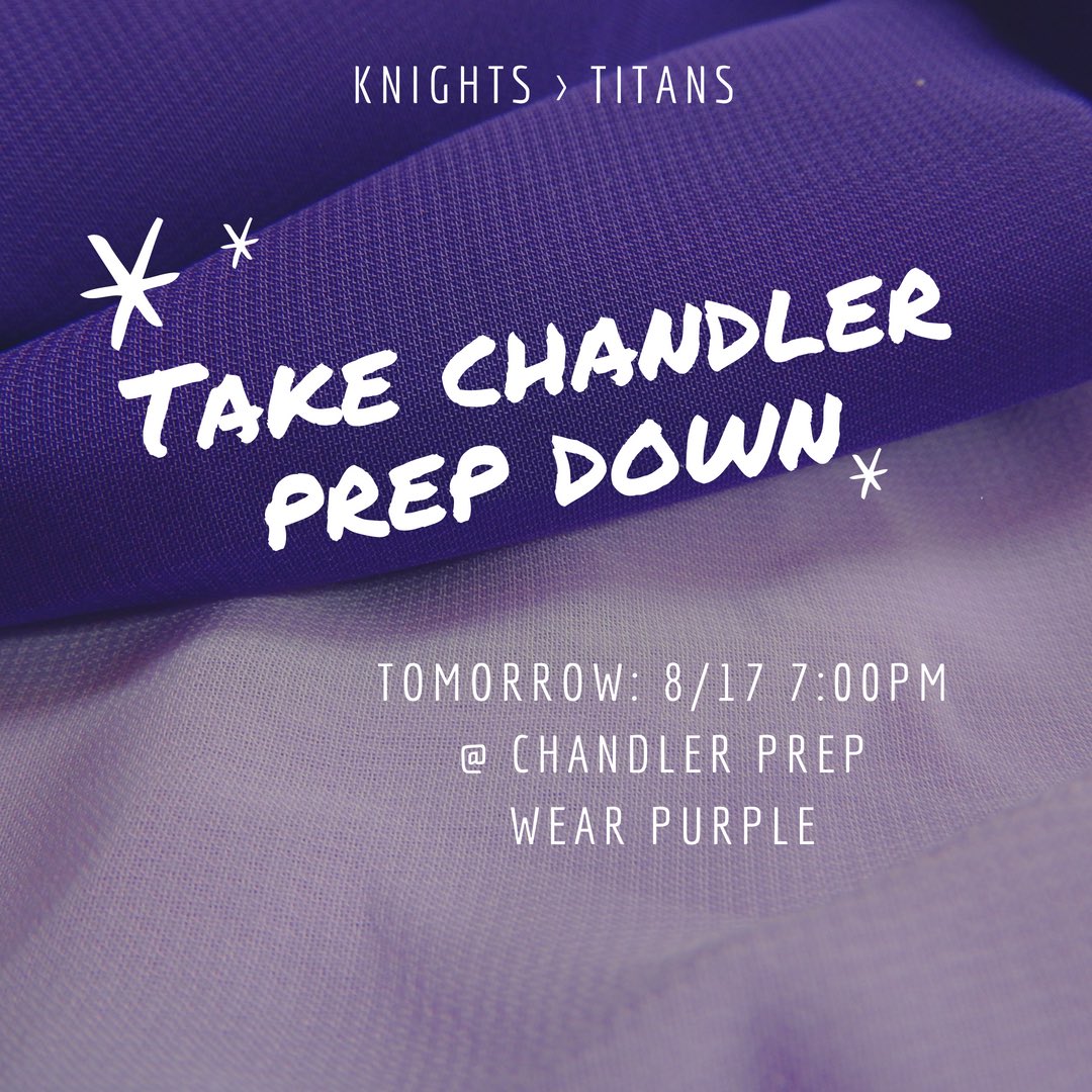 acpstugo's tweet photo. ITS RIVALRY WEEK!! COME OUT TO SUPPORT YOUR KNIGHTS TOMORROW NIGHT AT CHANDLER PREP ⚔️🏈 https://t.co/RYfaBIKOQM