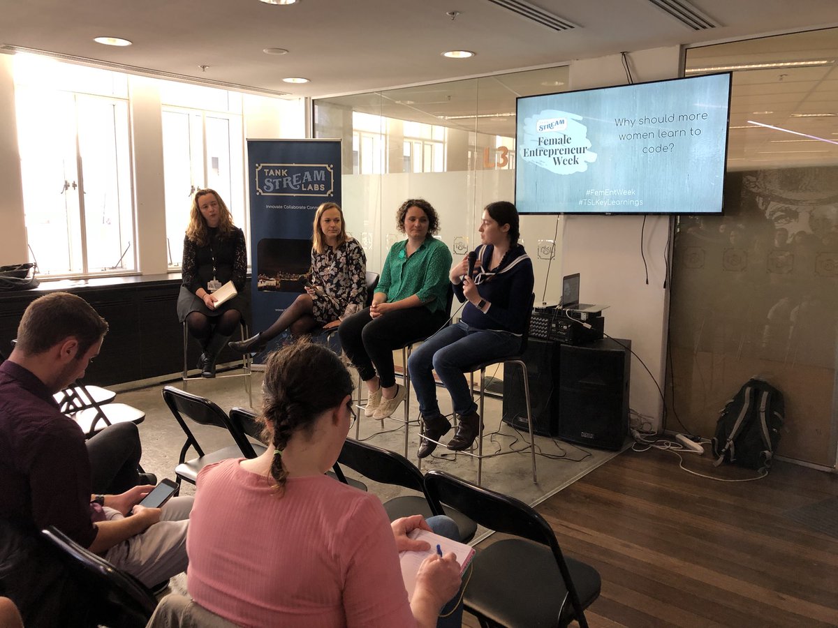 TankStreamLabs's tweet photo. #FemEntWeek @CodeClubAus @IBMAustralia @RightClickVC are sharing there experiences on why women should learn how to code. #TSLKeyLearnings #TankStreamLabs #FemaleEntrepreneur https://t.co/5OrOFrTFzi