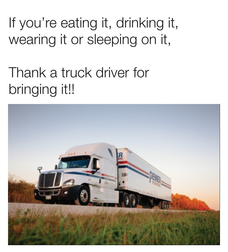 PennerInt's tweet photo. Canada Moves By Truck!!
Thank you drivers for all you do to keep our Nation's freight moving! #CanadaMovesByTruck #Penner95years #DriveforPenner https://t.co/se6CaLmGYT