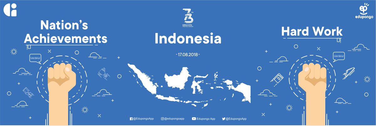 edupongoapp's tweet photo. Selamat HUT ke-73 Kemerdekaan Republik Indonesia!
Selama tekad masih terpegang teguh, teruslah berjuang meraih mimpi
Jadilah orang hebat untuk Indonesia
Jayalah Negeriku Jayalah Bangsaku !

#indonesia #hutri73 #kemerdekaan #kemerdekaanindonesia #dirgahayu #dirgahayuindonesia #73 https://t.co/nZf8ixoPTk