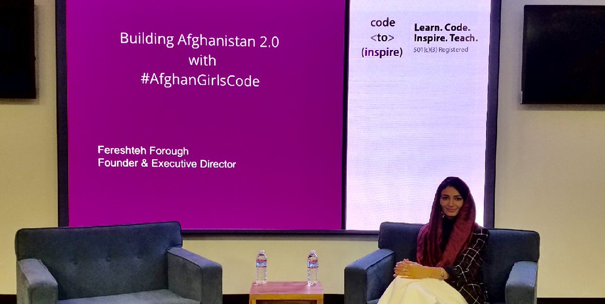 f_forough's tweet image. San Francisco Day Two! 🙌
Had an amazing panel discussion  @oculus talking about the games and the apps our girls are developing, specially an upcoming exciting Virtual Reality one! 👏
#AfghanGirlsCode
#AfghanGirlsGame
#VRForGood