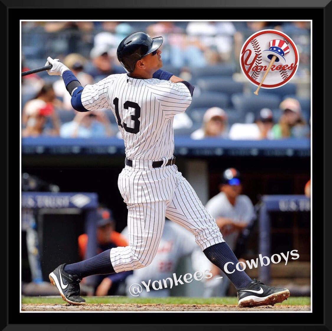 History_Yankees's tweet photo. OTD in 2002, New York @Yankees 3rd Baseman @AROD becomes the 6th @MLB player and the first infielder to compile 5-consecutive 40-Home Run seasons.
#YankeesHistory #Yankees #AlexRodrigues #NYY #MLB #NYYankees #YankeeStadium #BronxBombers #PinstripePride #ChaseFor28 #Arod https://t.co/6pFKFJSvYa