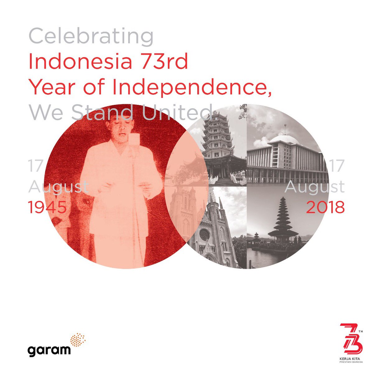 73 tahun yang lalu kita melawan penjajah, kini dan seterusnya mari kita tetap bersatu dalam keberagaman. Indonesia Bersatu! Dirgahayu Republik Indonesia ke 73 🇲🇨