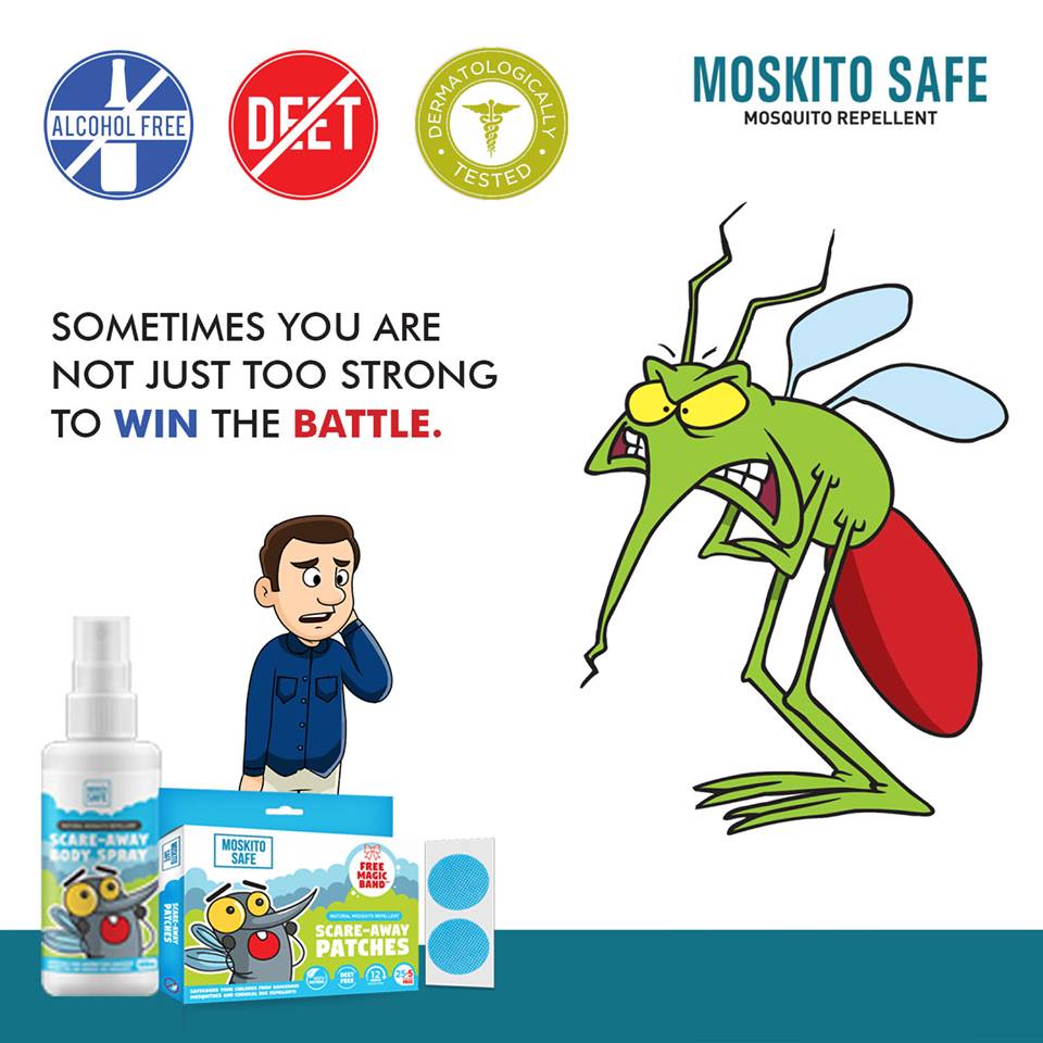 MoskitoSafe's tweet photo. Sometimes all you need is some super power to fight the bite and win the battle.
Avail at https://t.co/Y9ecBdQeUz
#MoskitoSafe #Natural #Malaria #Parasites #Mosquito #Dengue #Protection   #Family #Protect #MosquitoRepellent  #AlcoholFree #Spray #PeeSafe
#DermatologicallyTested https://t.co/ohJl44rBHJ
