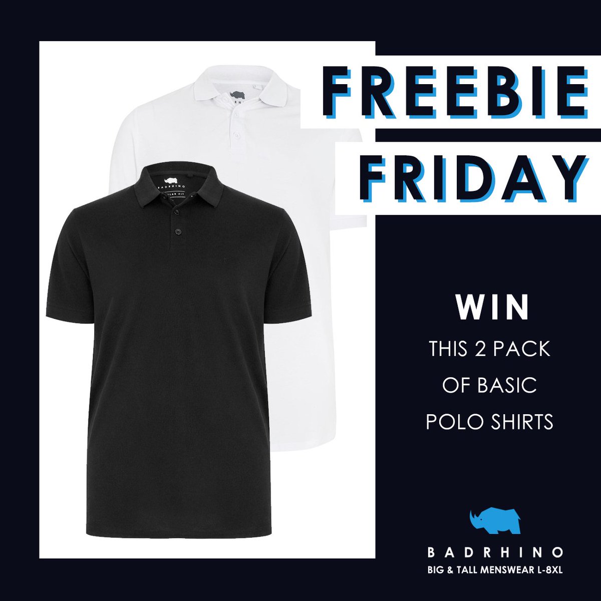 FREEBIE FRIDAY win this TWO PACK of polo shirts! Simply like our page &amp; share the post to win! One lucky winner announced tomorrow at 9:00am! Good luck!

ow.ly/q0Zw30lqIrS