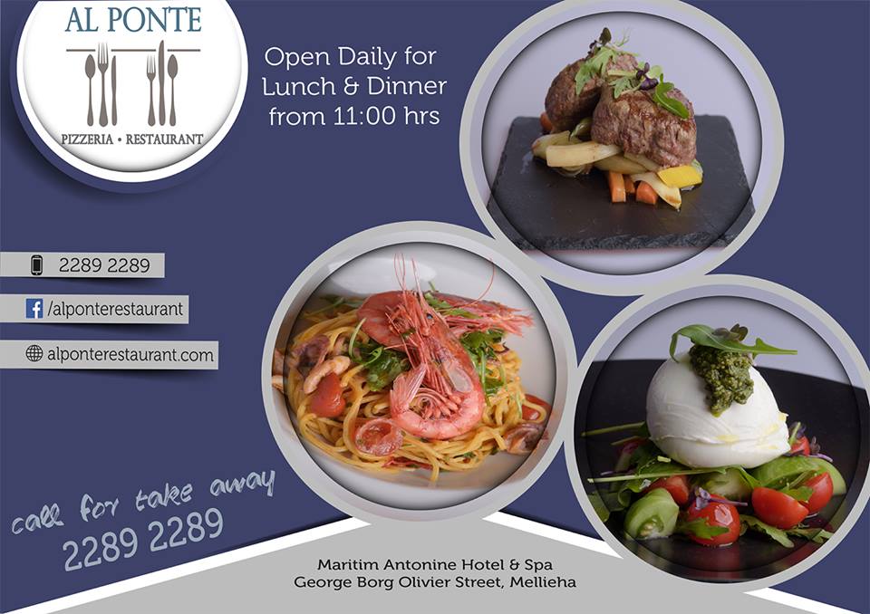 maritimmalta's tweet photo. Always a great reason to eat out! 😃
We are open daily from 10:00 to 22:00 for lunch and dinner
Check out our menu:
https://t.co/C6UgakuL7B
Make your reservation via:
https://t.co/xr31Shdebz
or ☎️+356 2289 2289
#maritimhotel #alponte #restaurant #pizzeria #dinner https://t.co/S3AQnF5RO0